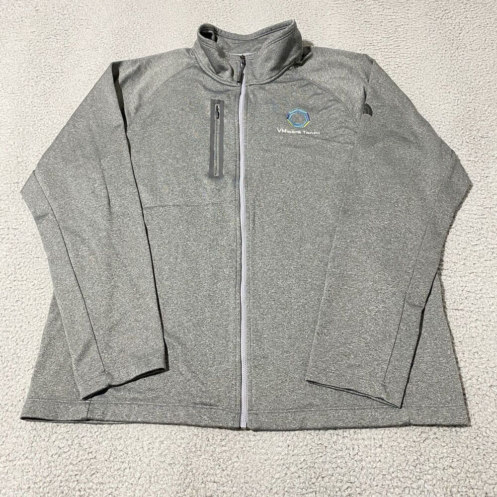 VM Ware Tanzu Jacket North Face Mens XL Gray Full Zip Track Logo Employee Office